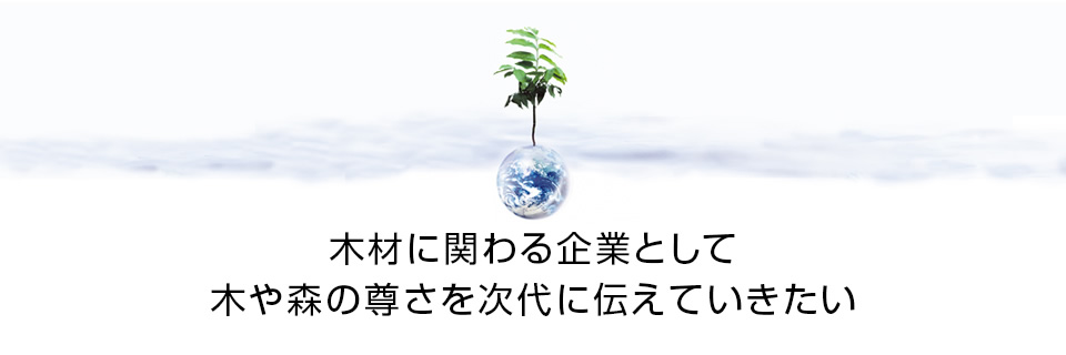 木材に関わる企業として木や森の尊さを次代に伝えていきたい