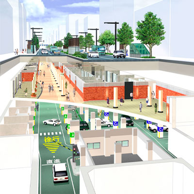 札幌市北一条地下駐車場完成予想図